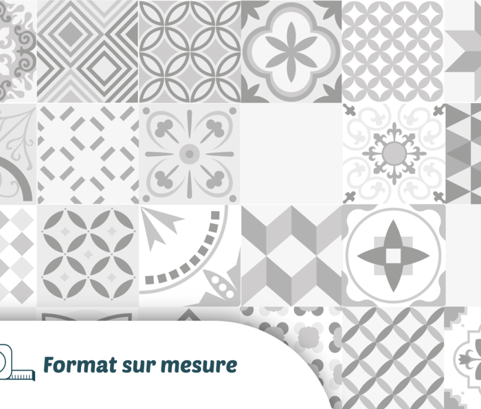 Zoom motif - Carreaux de ciment gris